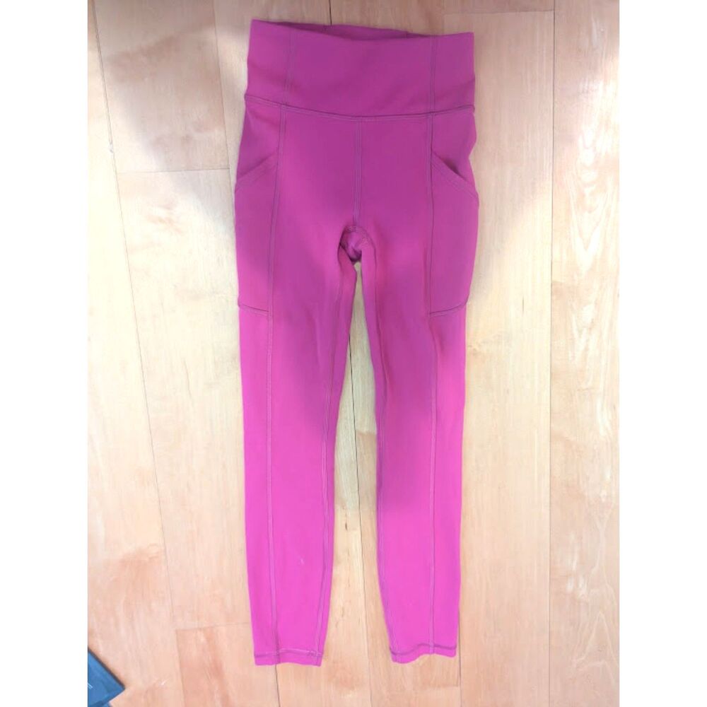 Lululemon Invigorate High-Rise Leggings 25" Ripened Raspberry 0 EUC